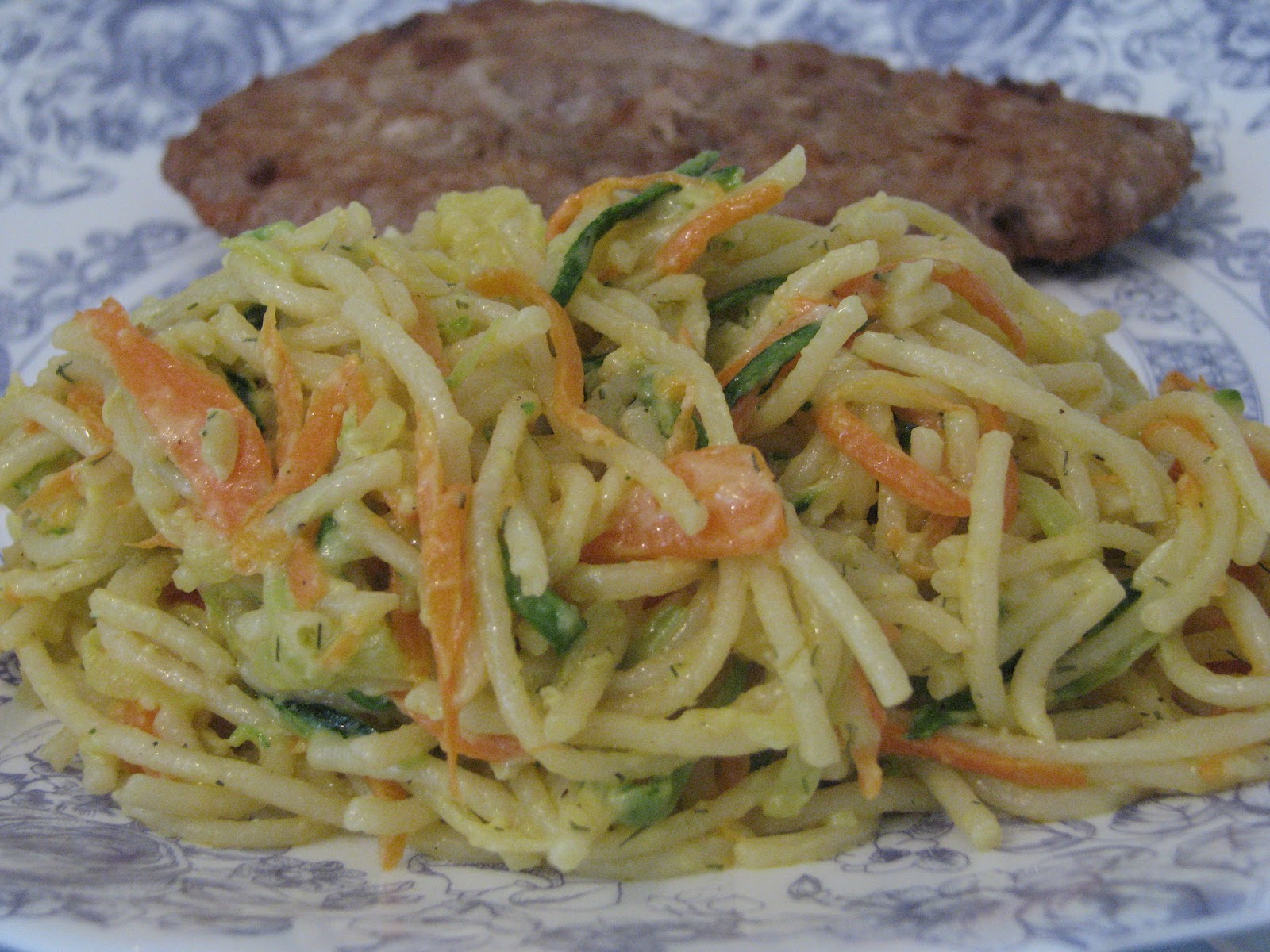 I, too, am here Spaghetti with Julienned Zucchini and Carrots