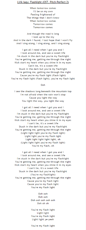 Arti Lirik Lagu Flashlight Arsia Lirik