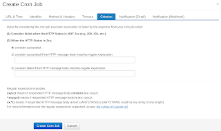 Cron job output regexp matching