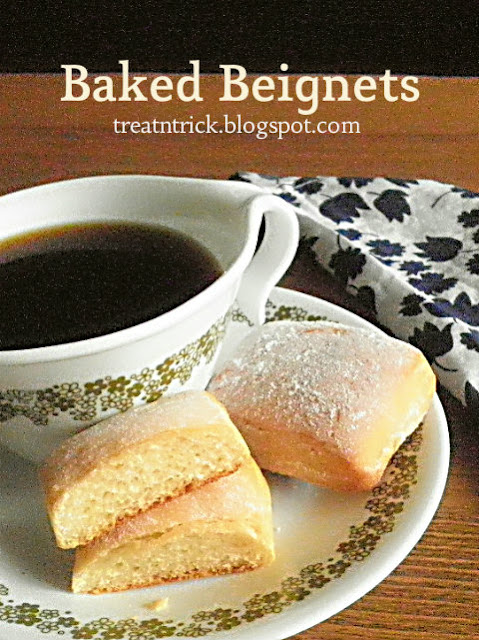 Baked Beignets Recipe @ http://treatntrick.blogspot.com