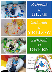 Teach your baby colors by making a book of colors with photos of them