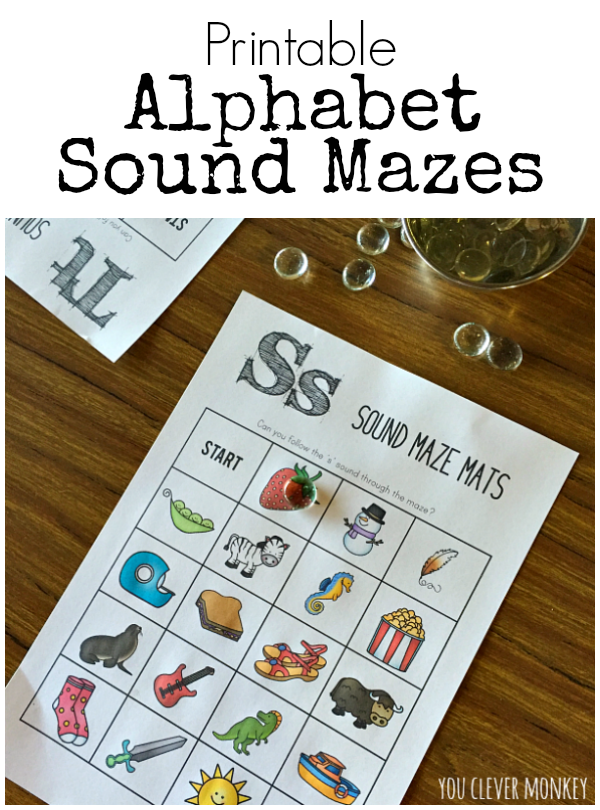 Alphabet Sound Mazes you clever monkey