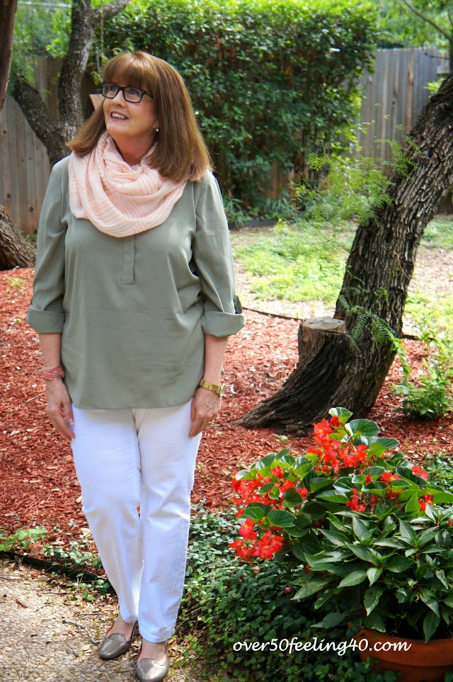 How I Wear My White...Denim!  And Fabulous After 40 Feature!
