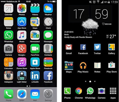 Galaxy S6 Edge+ vs. iPhone 6 Plus software interface