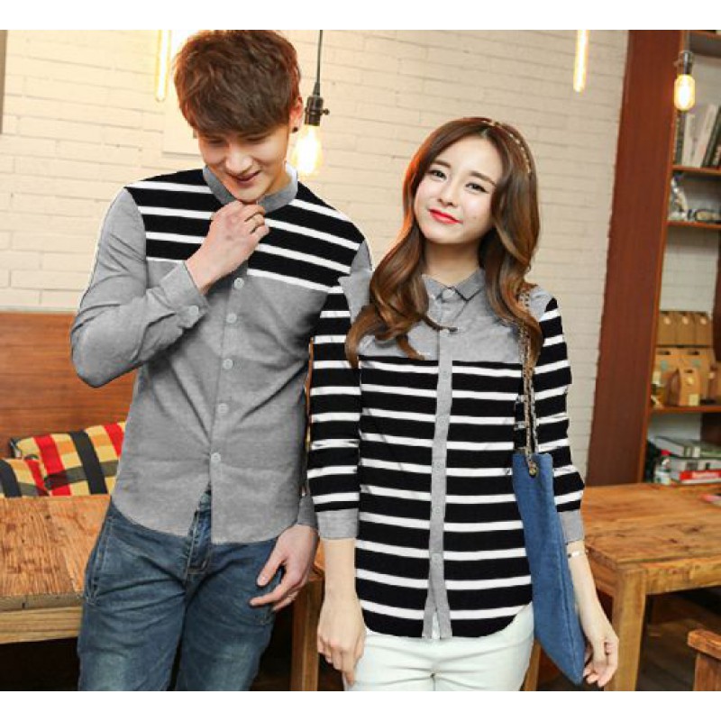 Jual Online Line Grey Couple Murah Jakarta Bahan Katun Stretch Terbaru Jual Online Line Grey Couple Murah Jakarta Bahan Katun Stretch Terbaru