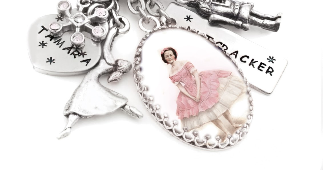 Blackberry Designs Jewelry Nutcracker necklace with Clara and Nutcracker, personalized with an