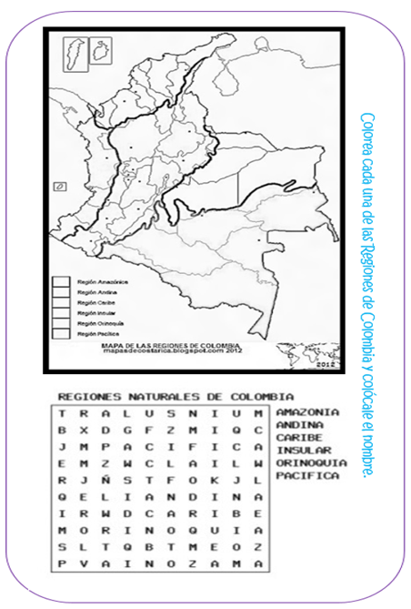 Download Mapa De Las Regiones De Colombia Para Colorear Para Niños Pictures