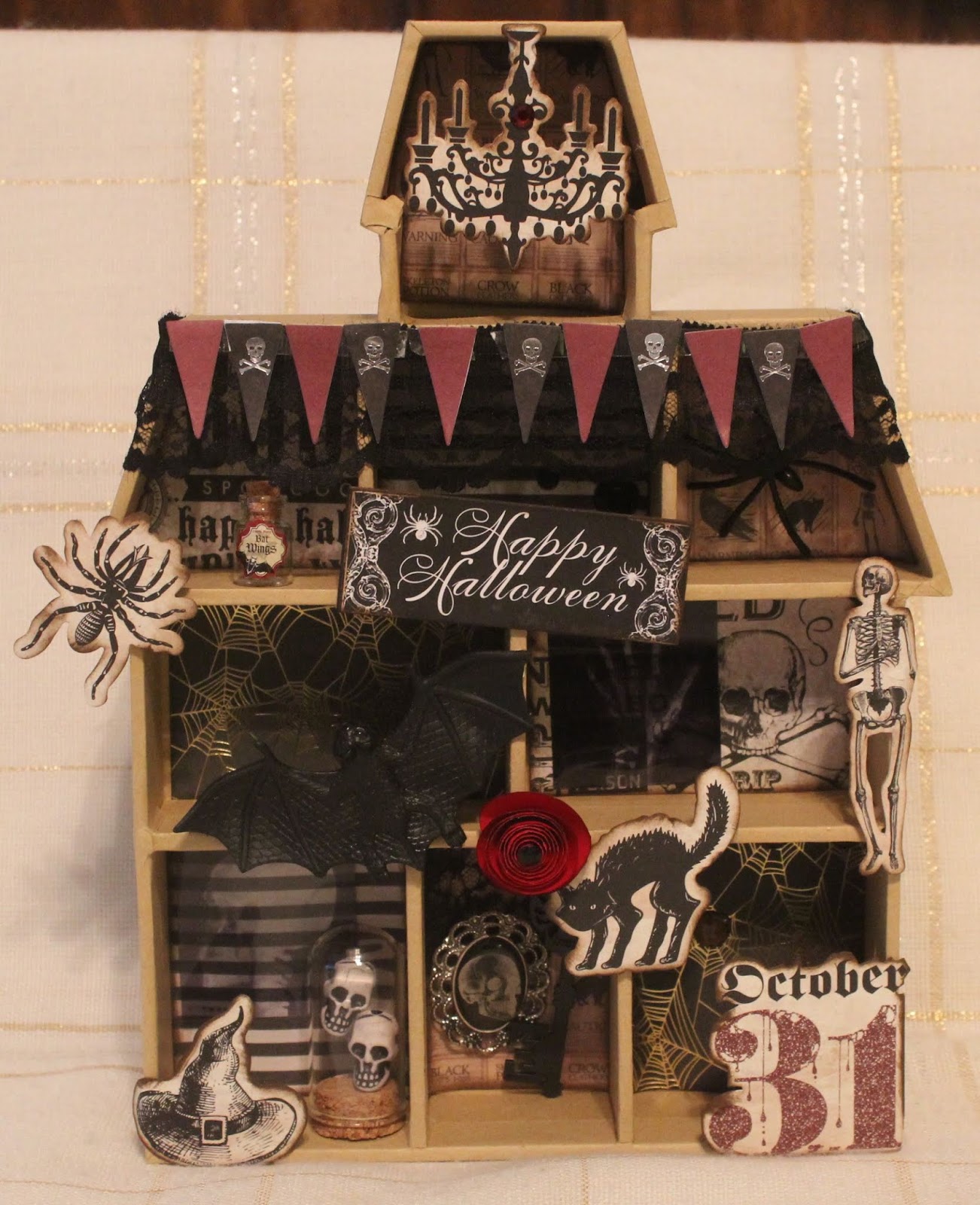 Created by Sunshine HoneyBee Halloween Mixed Media Haunted House
