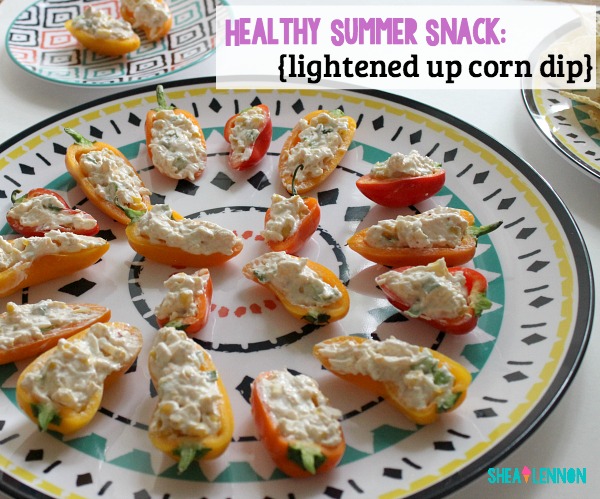 Lighened up corn dip - a healthy summer snack | www.shealennon.com