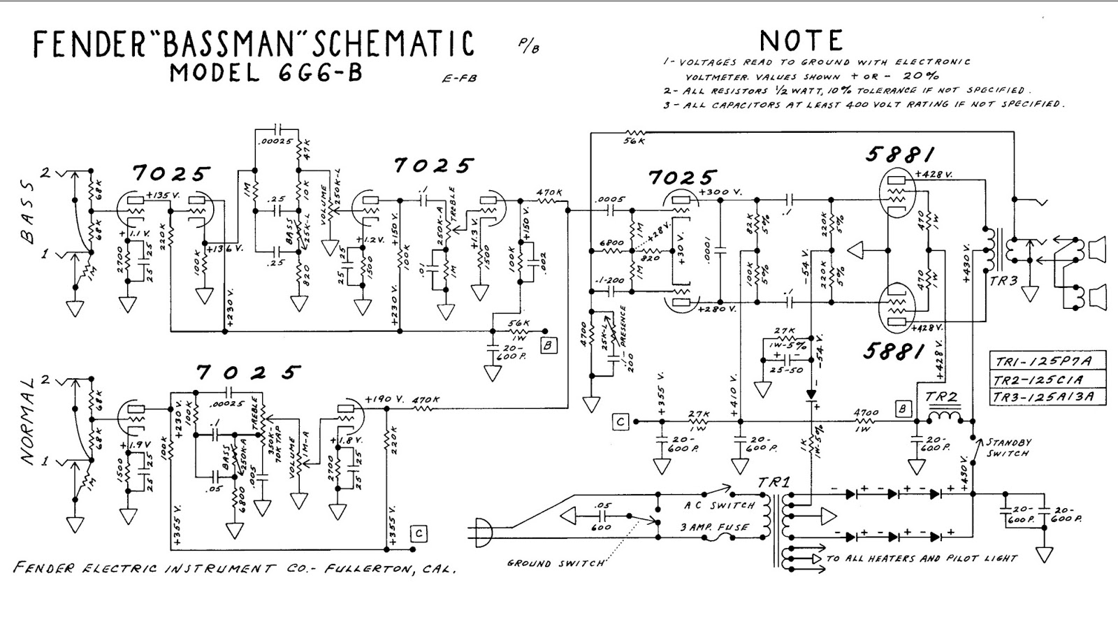Dave Green's Blog '63 Fender Bassman Repair and Refurb 09/21/16