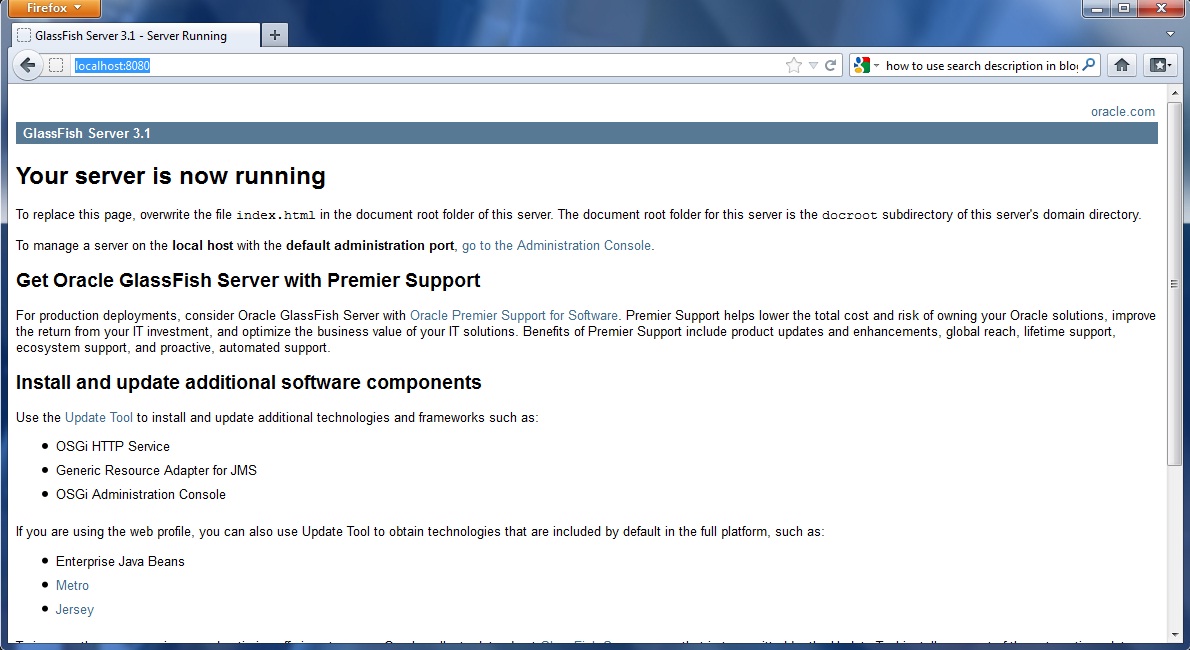 How to Start Oracle GlassFish Application Server Domain