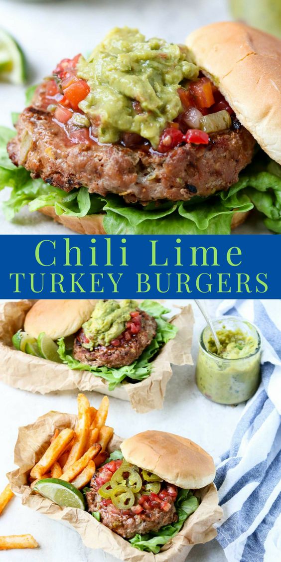 Chili Lime Turkey Burgers Moms Cooking