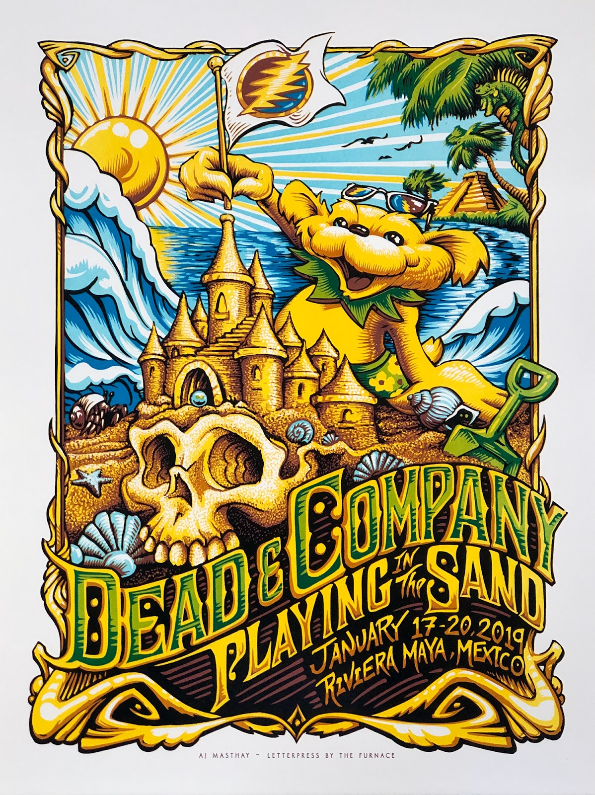 INSIDE THE ROCK POSTER FRAME BLOG AJ Masthay's Dead & Co Riviera Maya