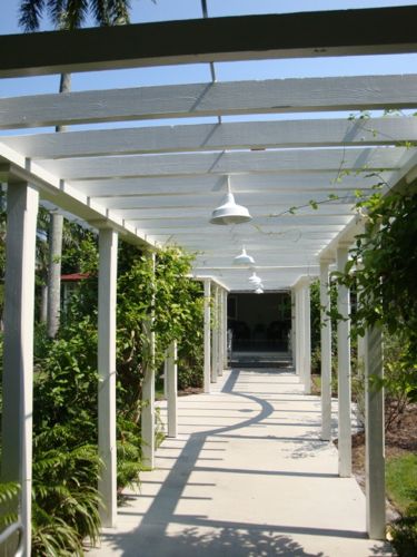 pergola  used to attach all the sections of house