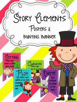 http://www.teacherspayteachers.com/Product/Story-Elements-Posters-and-Bunting-Banner-1374383