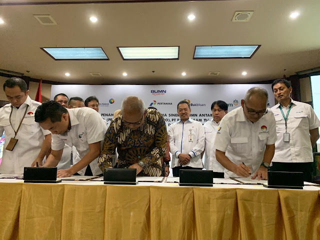 Pertamina Perkuat Sinergi dengan Holding Industri Pertambangan INALUM, Angkasa Pura, dan Garuda Indonesia