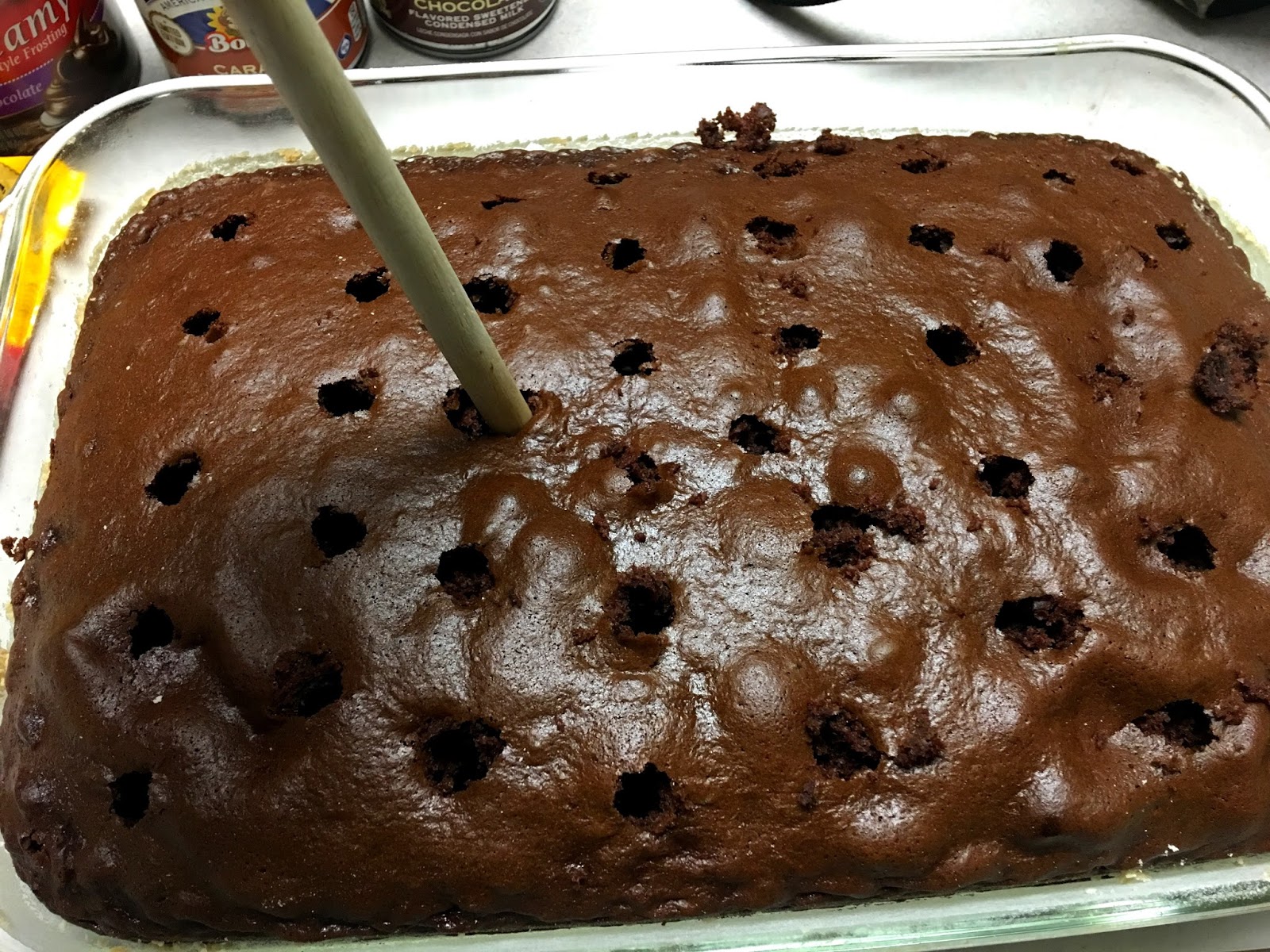 Penny's Passion Chocolate Turtle Poke Cake