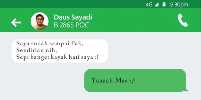 Pikiran Ngeres Jangan Baca, Chat Kocak Driver Ojol yang Bikin Gagal Fokus Pikiran Ngeres Jangan Baca, Chat Kocak Driver Ojol yang Bikin Gagal Fokus