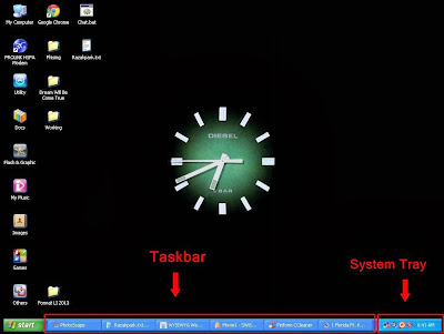 Taskbar dan System Tray
