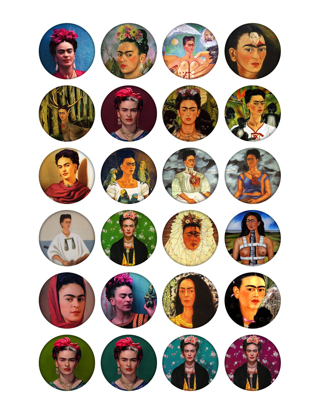 Creativitylizette Friday Frida Favs Free Frida Kahlo Printables 