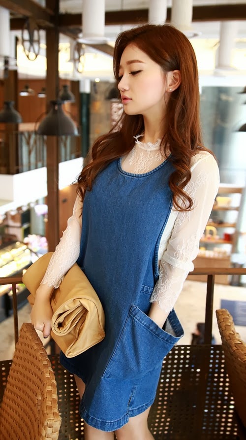 korean jumper dress outfit