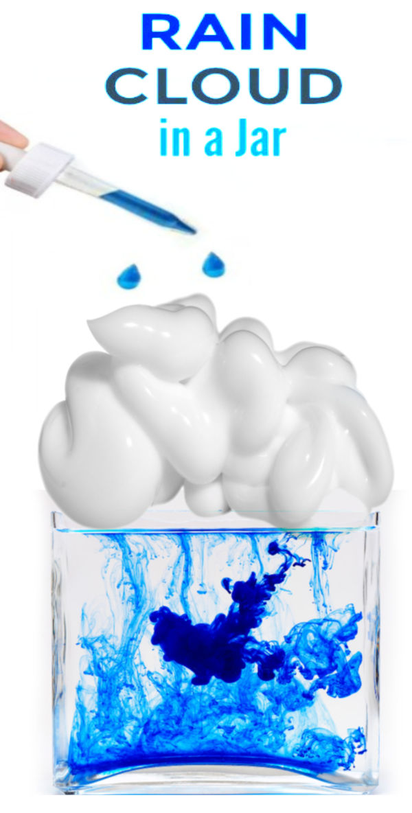 Explore the weather cycle and why it rains with this fun science experiment for kids. Making rain clouds in a jar makes for a great science fair project, too! #raincloudinajar #rainclouds #raincloudexperiment #weatheractivitiespreschool #weatherexperimentsforkids #scienceexperiments #scienceexperimentskids #scienceforkids