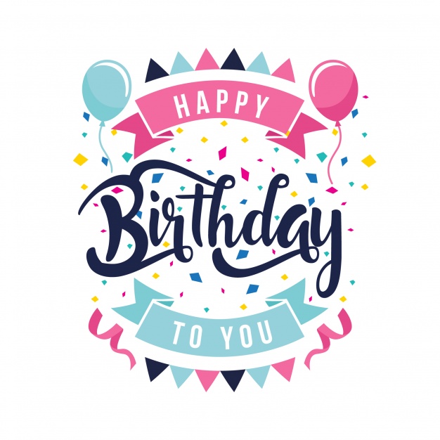 Happy birthday background Free Vector