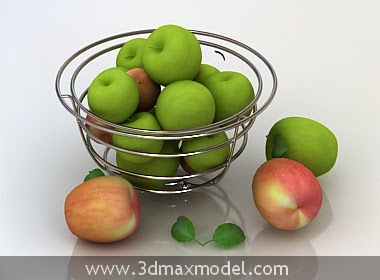 green apple 3D model