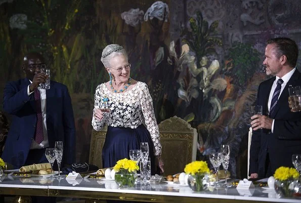 Queen Margrethe attend a gala dinner with President Nana Addo Dankwa Akufo-Addo 