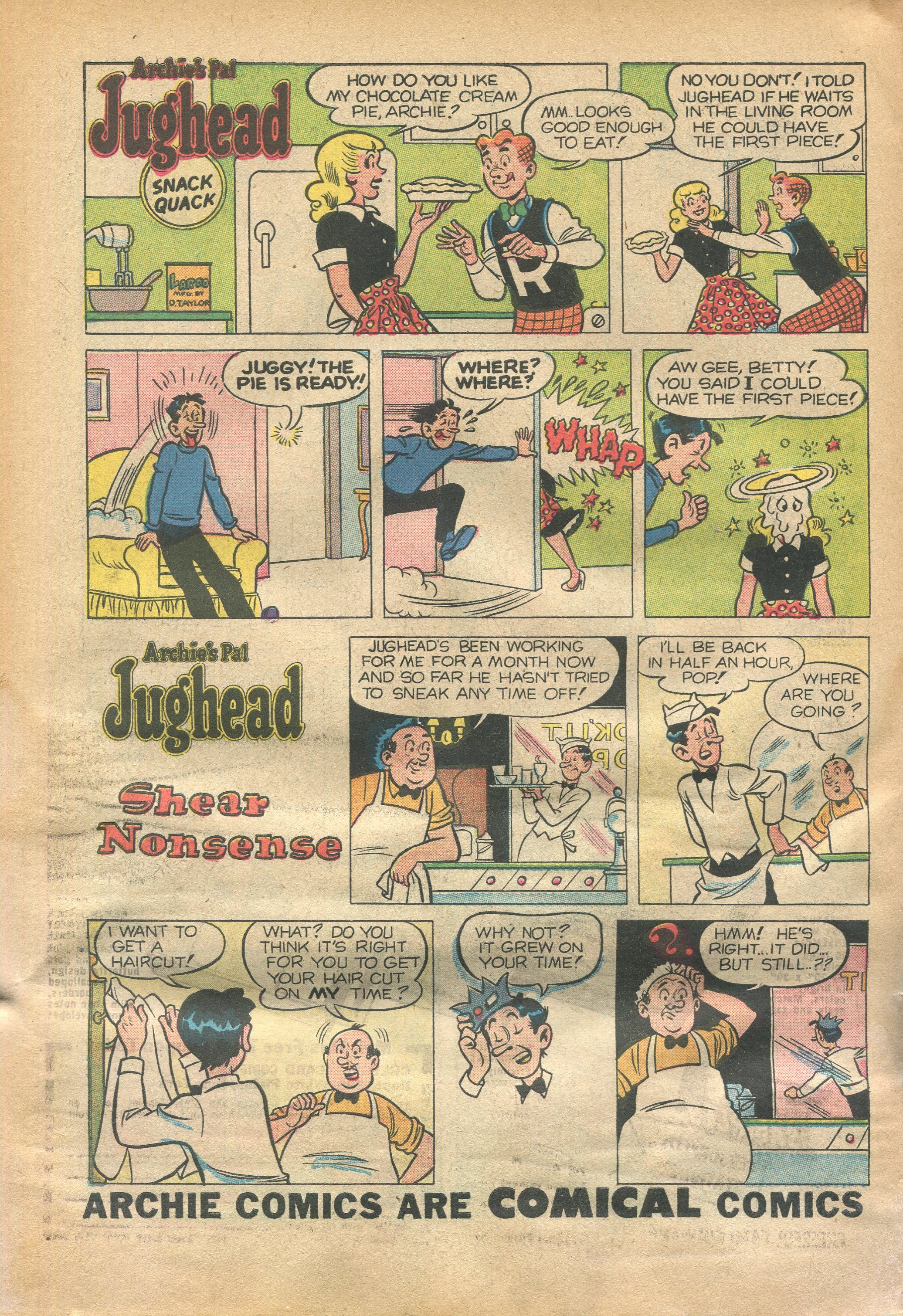 Read online Archie's Pal Jughead comic -  Issue #34 - 34