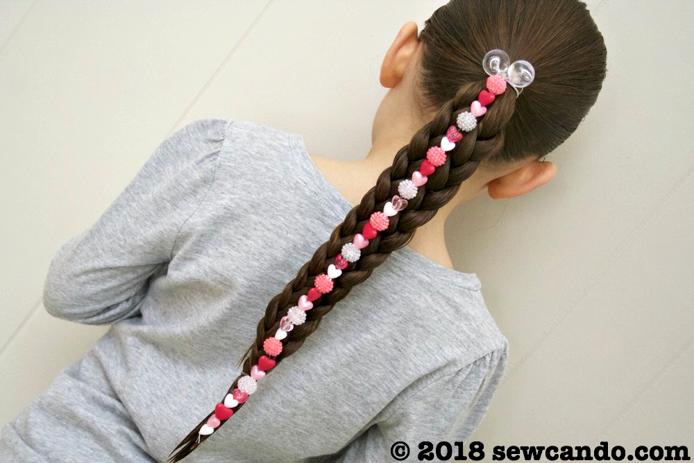 Sew Can Do Easy Valentine's Day Bead Hair Jewelry Tutorial