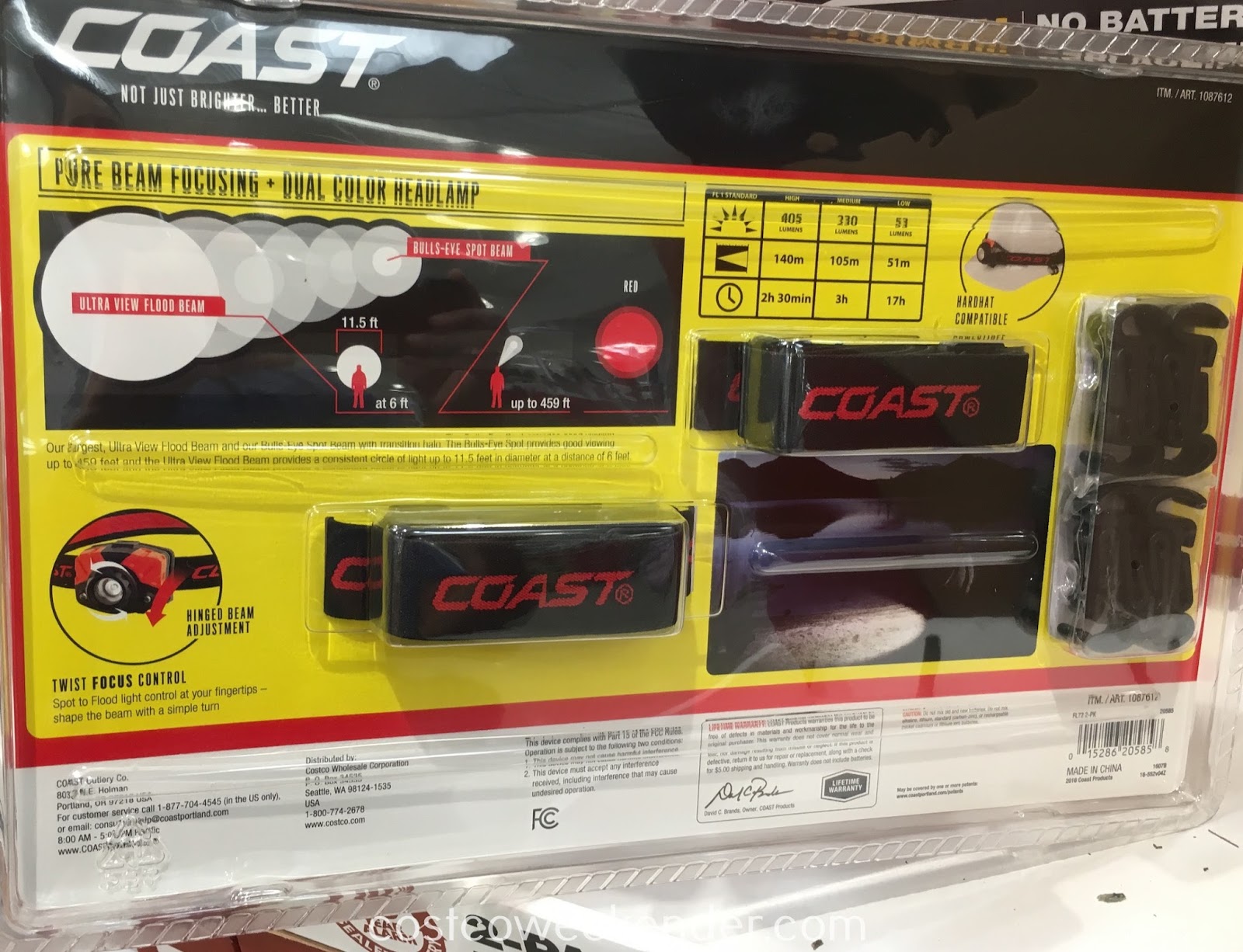 Coast Dual Color Focusing LED Headlamp (2 pack) Costco Weekender