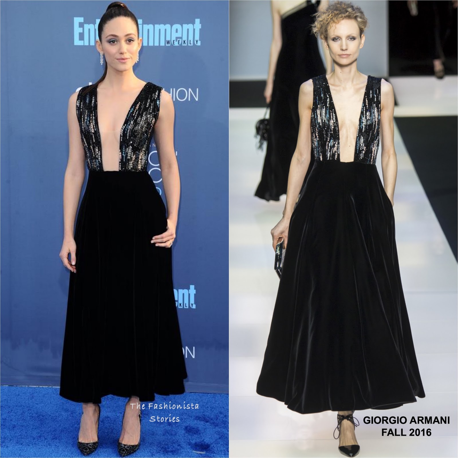 Emmy Rossum in Armani at the 22nd Annual Critics' Choice Awards