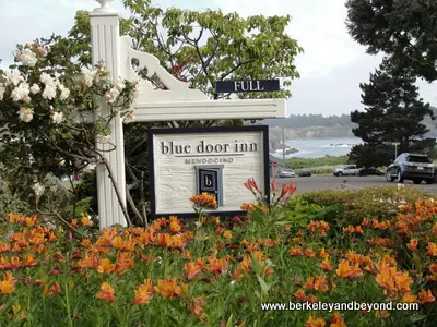 garden at the Blue Door Inn in Mendocino, California