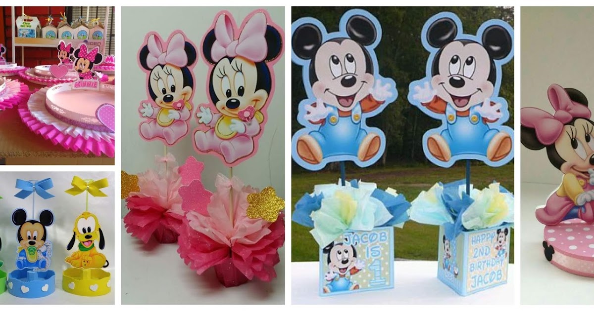 Tutorial haz hermosos centros de mesa de baby Minnie Mouse y Mickey mouse ~  Haz Manualidades