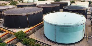 Oil Refinery Storage Tanks