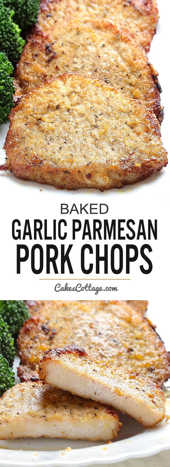 Baked Garlic Parmesan Pork Chops