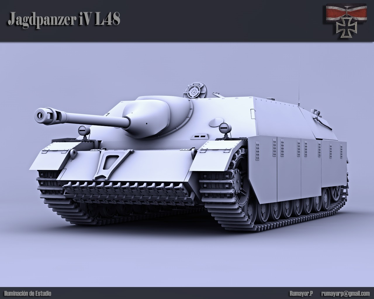 JagdpanzerIVL48 3D Infografías