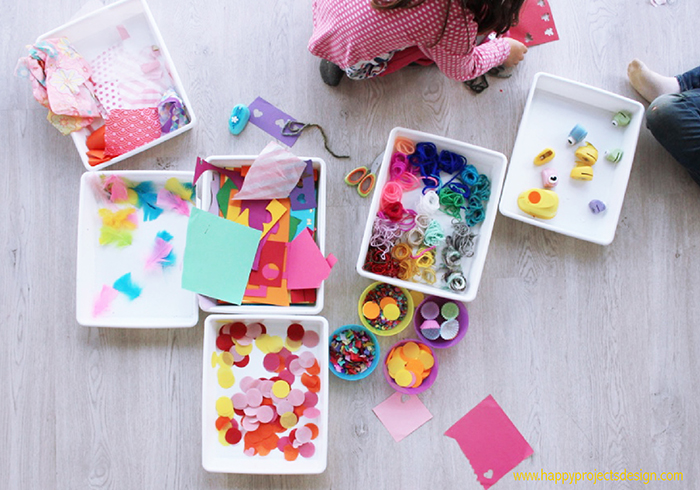 Collage: cuadros transparentes