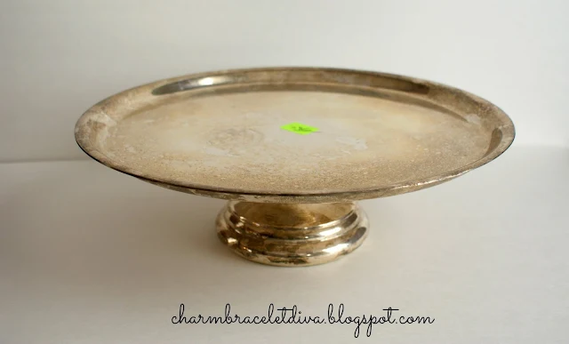 vintage silver plate cake stand