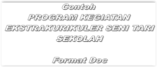 Contoh Sk Ekstrakurikuler Seni Tari Sd Masnurul