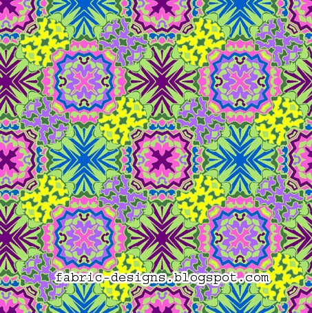 Geometric designs on fabric