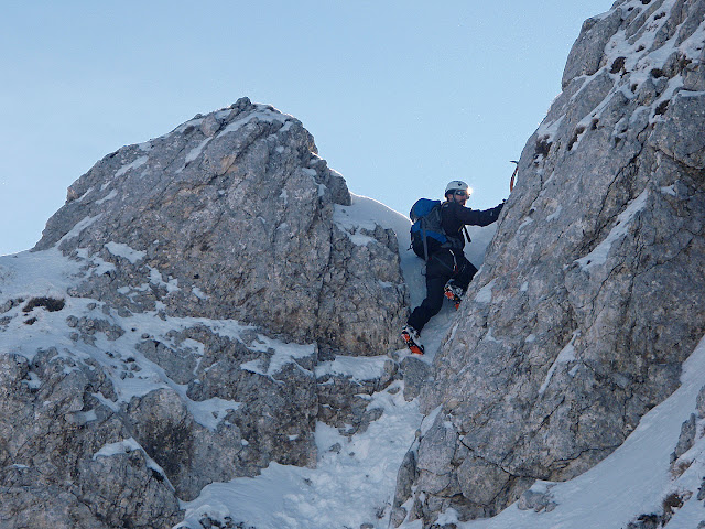 Il primo salto della cresta Nord del Terminillo - via Chiaretti-Pietrostefani