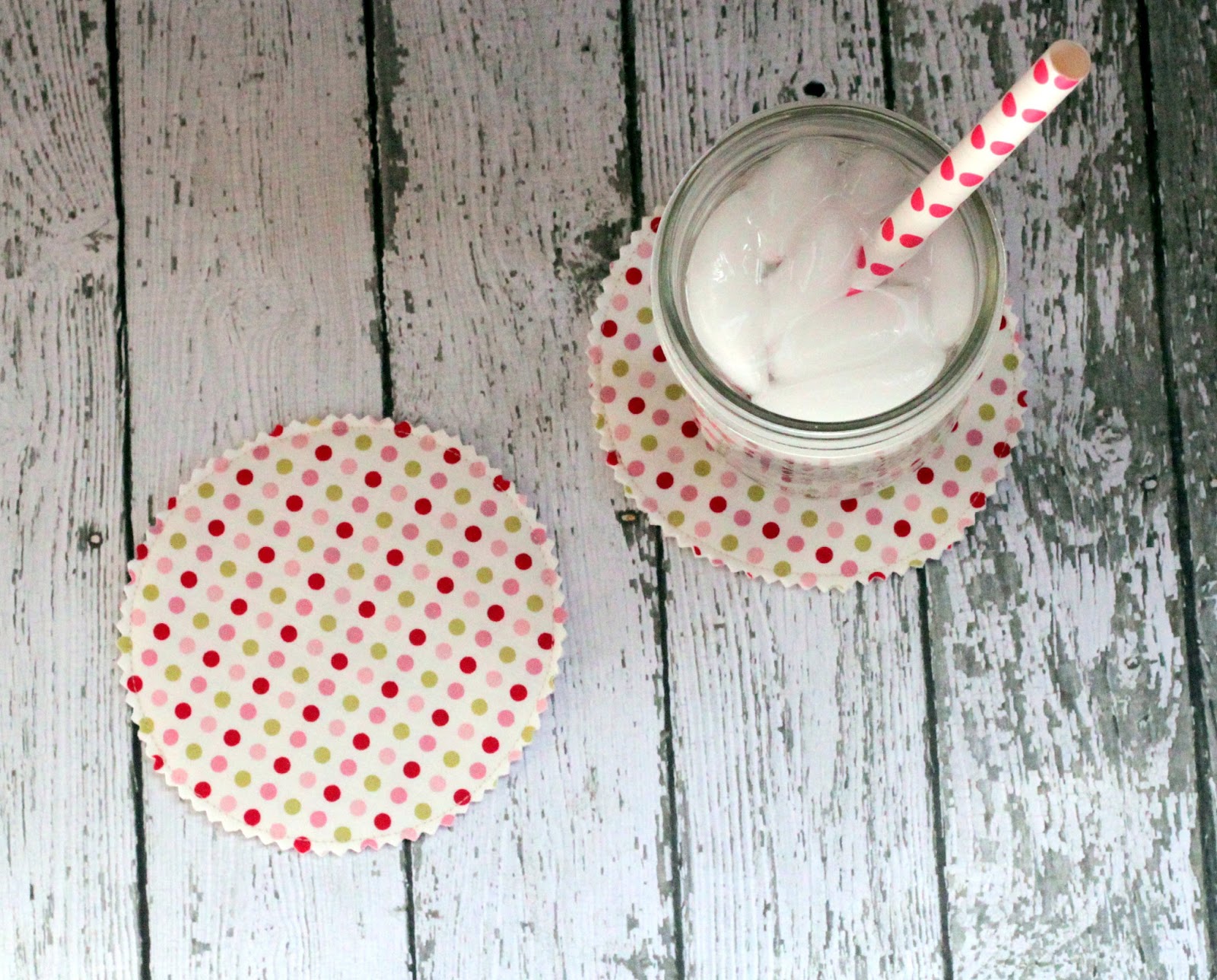 Polka Dot Drink Coasters - A Sewing Pattern