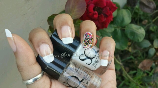 French Manicure Nails at home with tape