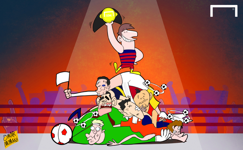 Omar Momani cartoons: Messi the Goal 50 winner