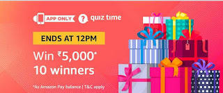 Amazon Quiz Time-Answer & Win Rs 5000