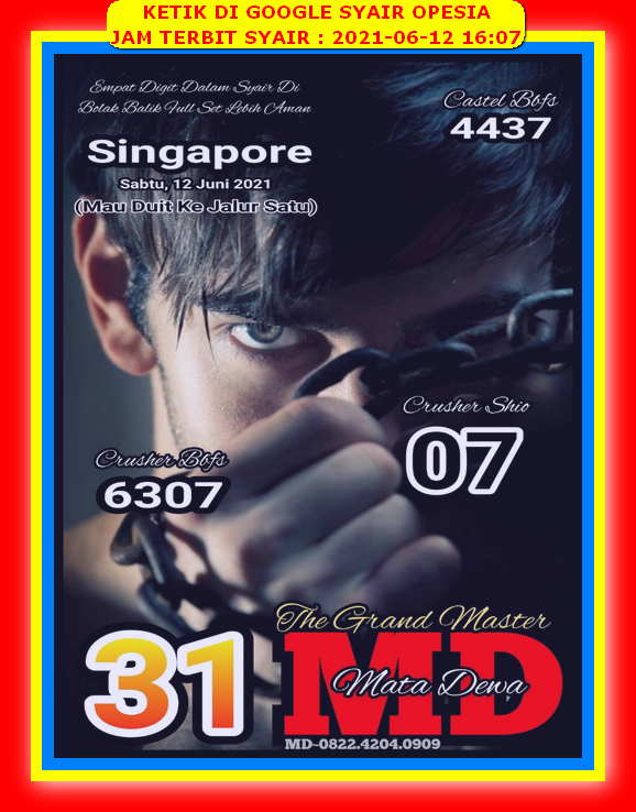 Syair Sgp Hari Ini Sabtu 12 Juni 2021 Opesia Official