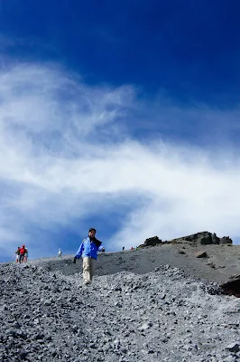 Down from the summit an altitude 3726 meters Mount Rinjani