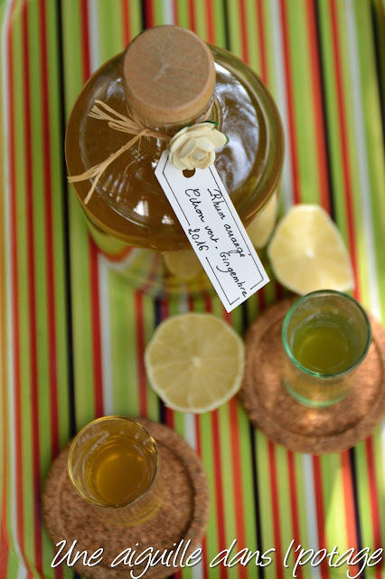 Rhum arrangé citron vert- gingembre recette maison